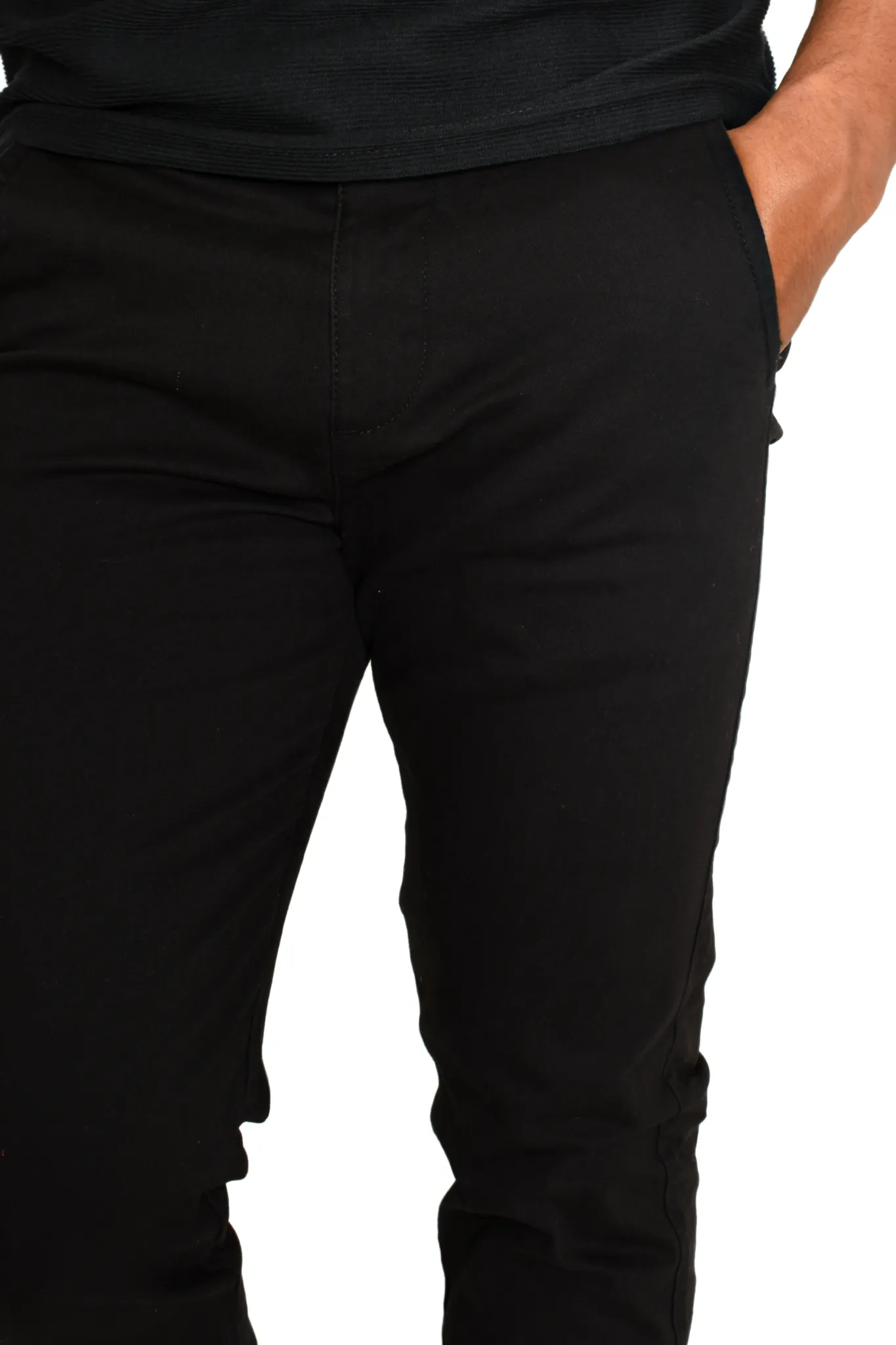 Pantalón Gabardina Corte Slim Negro