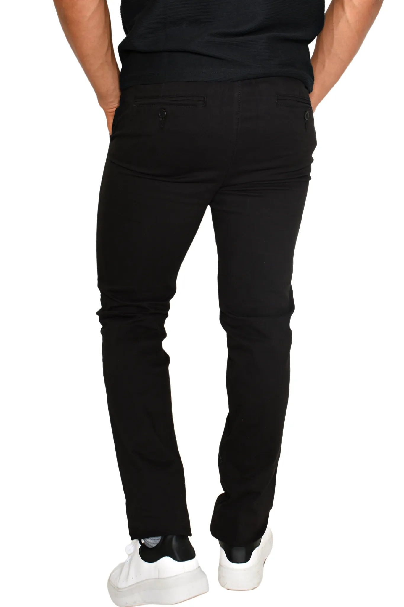 Pantalón Gabardina Corte Slim Negro