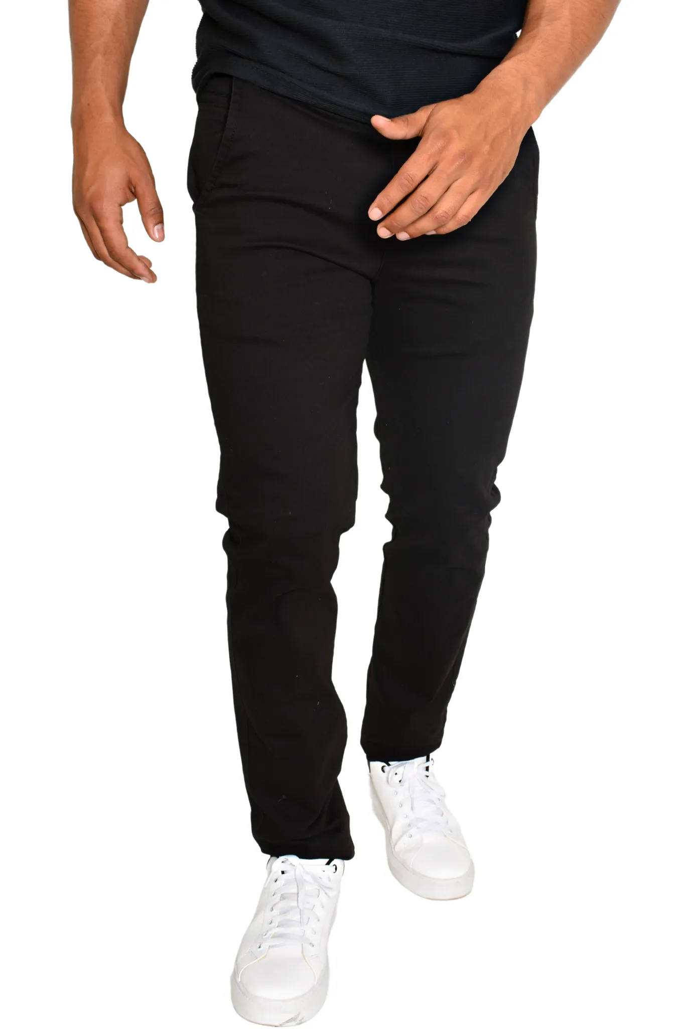 Pantalón Gabardina Corte Slim Negro