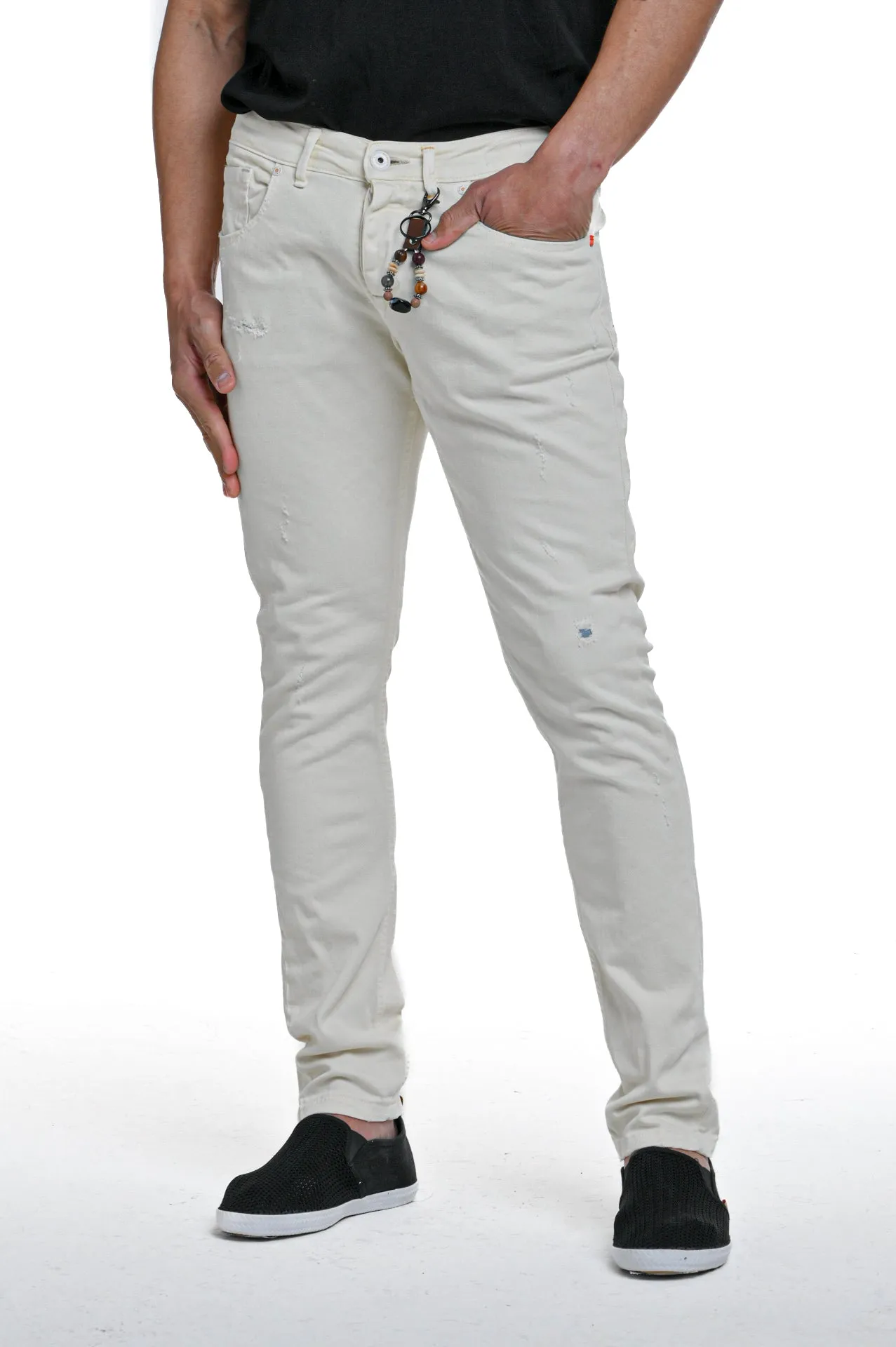 Pantaloni in cotone slim New London DRL SS23