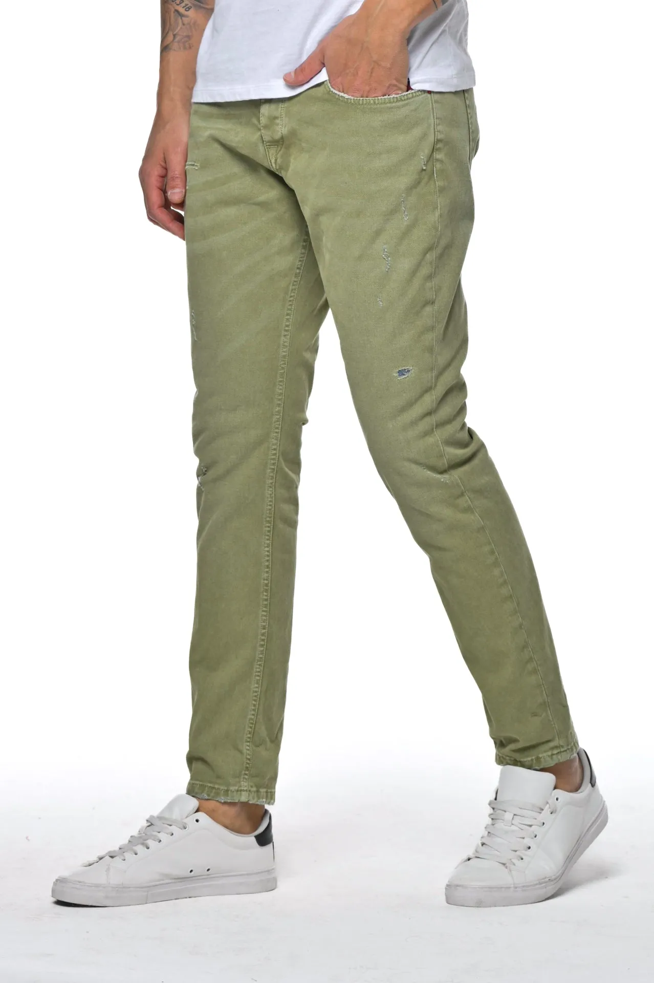 Pantaloni in cotone slim New London DRL SS23