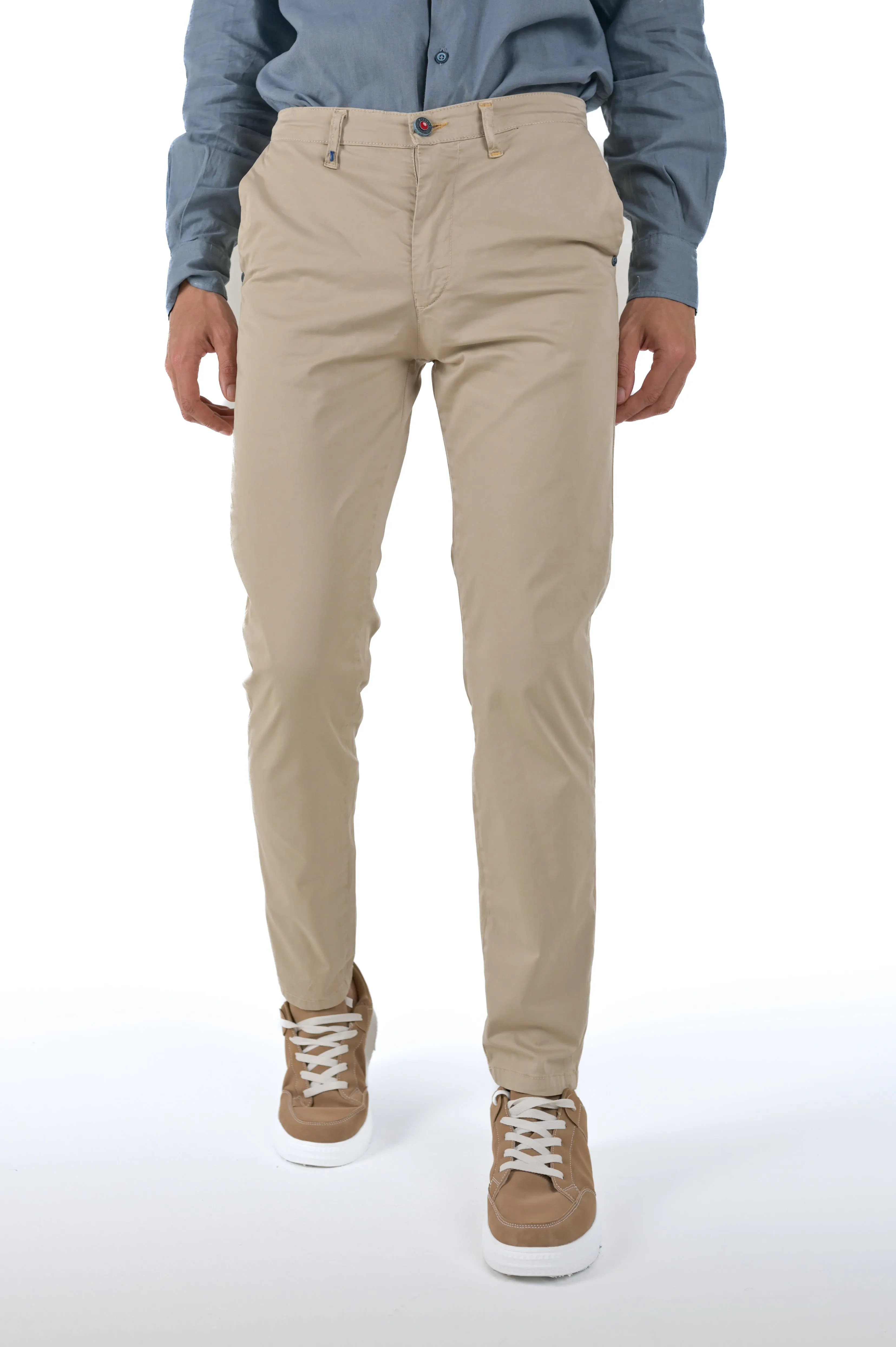 Pantaloni slim Sonic Raso Beige SS24