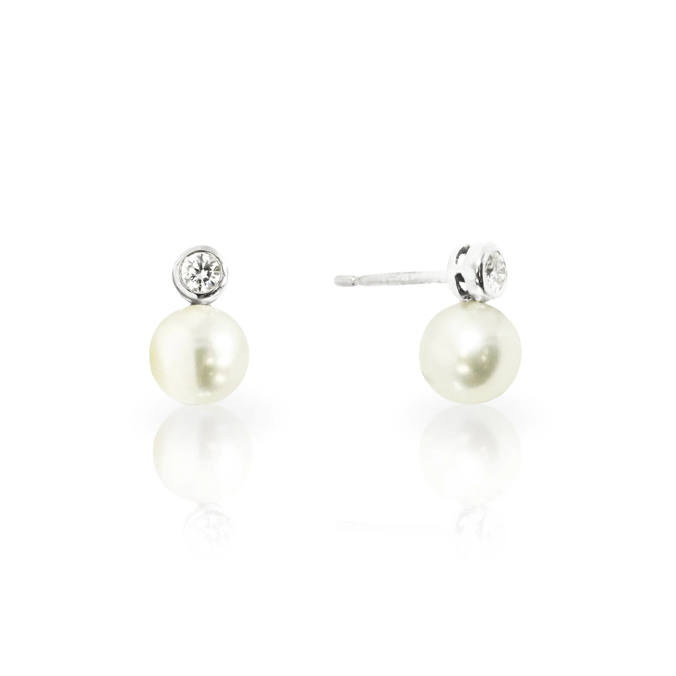 Pearl and Diamond Earrings