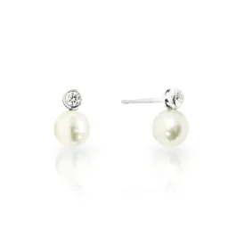 Pearl and Diamond Earrings