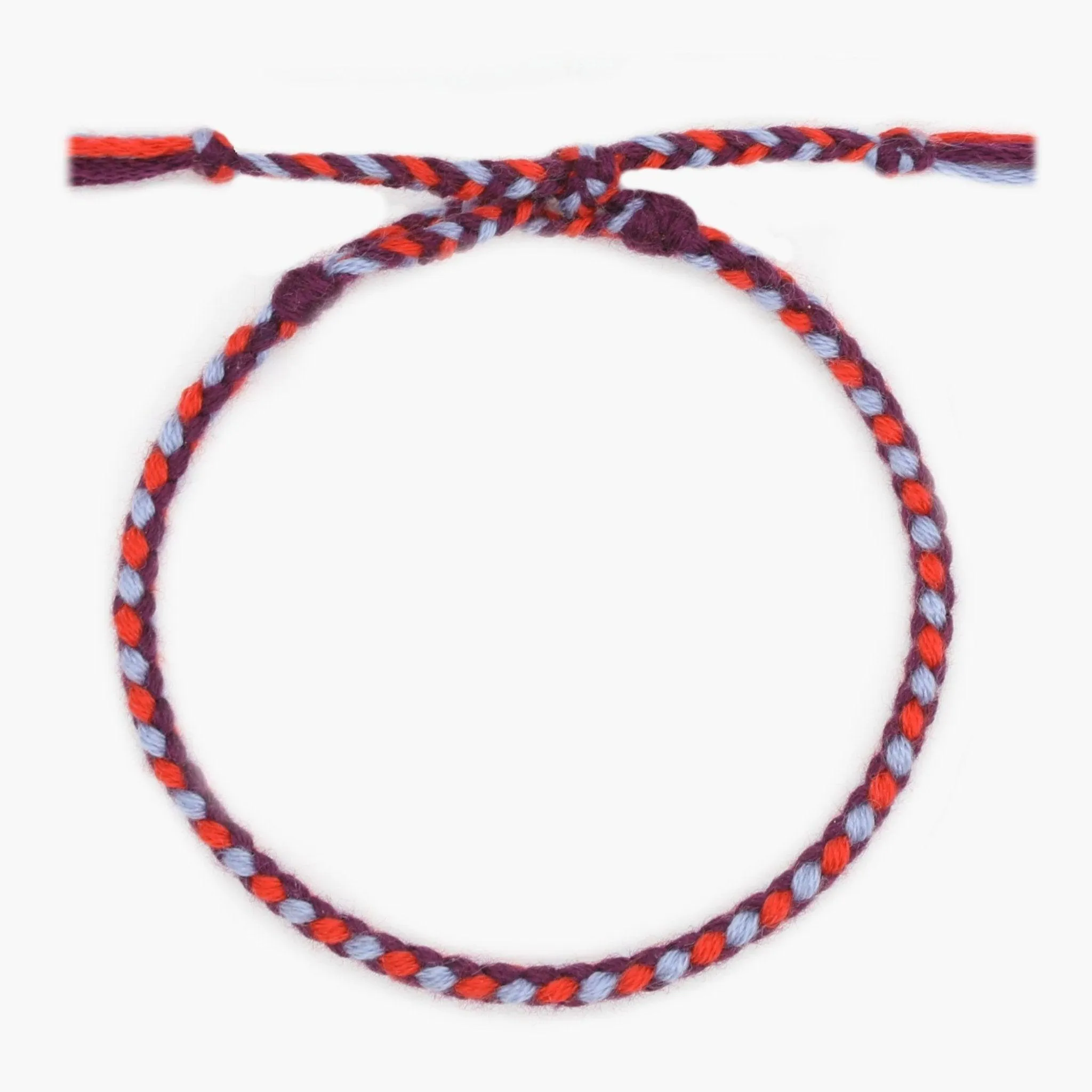 Pranayama Cotton Bracelet (Red/Blue)