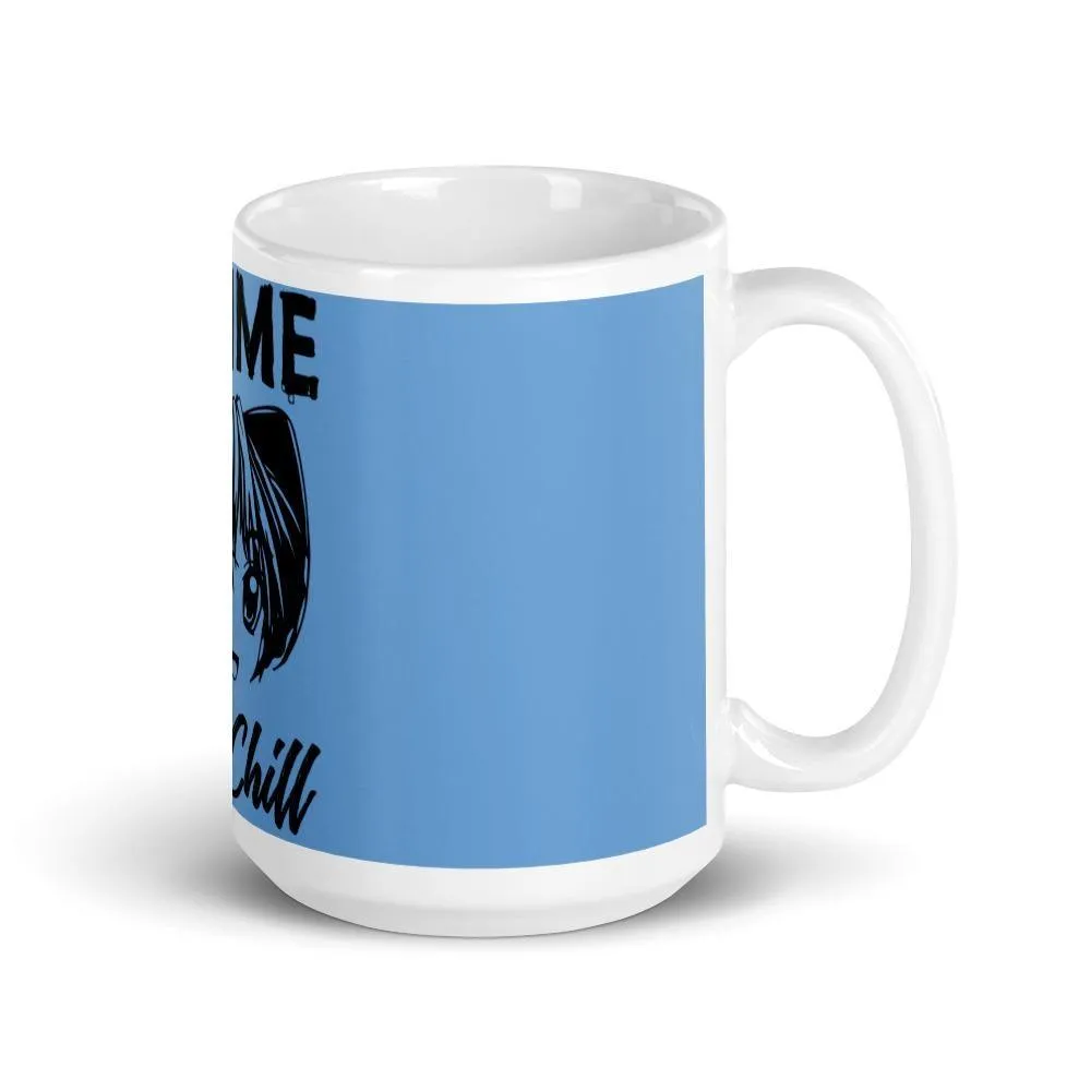 "Anime and Chill-Excited" Mug (Light Blue)