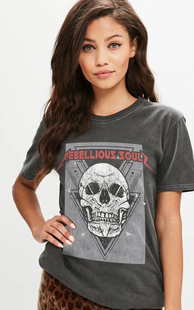 Rebellious Soul Charcoal Tee T-Shirt