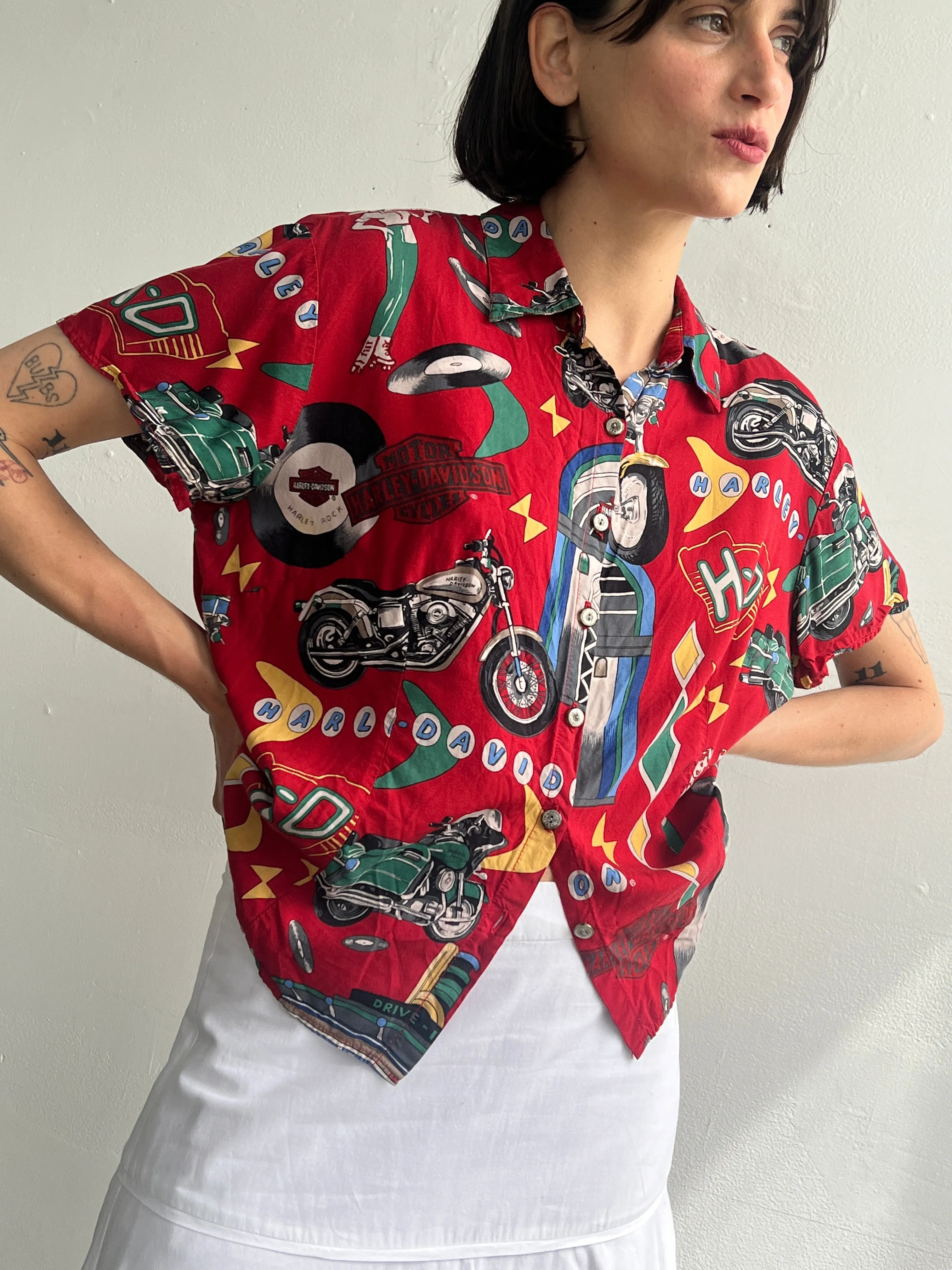 Red Harley Buttonup (L/XL)