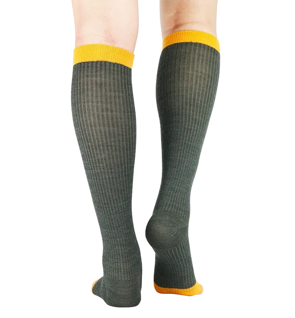 Rich Merino Wool Everyday Compression Socks (15-20mmHg) - Mock Rib