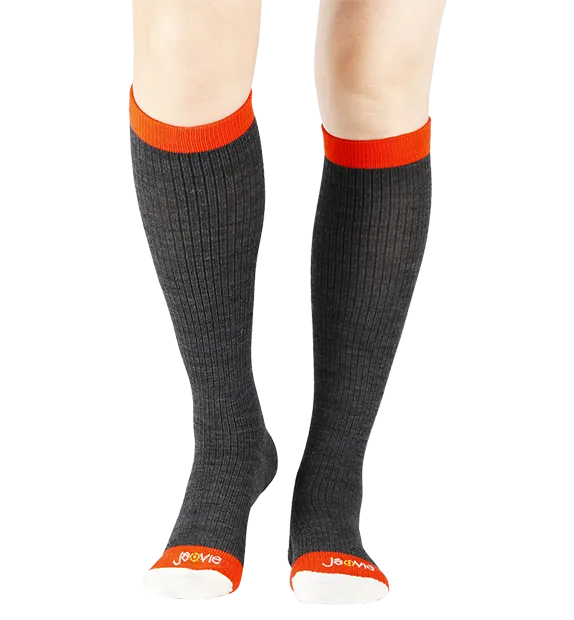 Rich Merino Wool Everyday Compression Socks (15-20mmHg) - Mock Rib