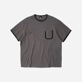 RINGER POCKET TEE - GRAY