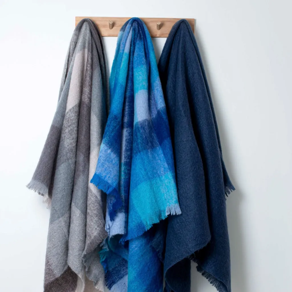 Roy's Blue Mohair Throw