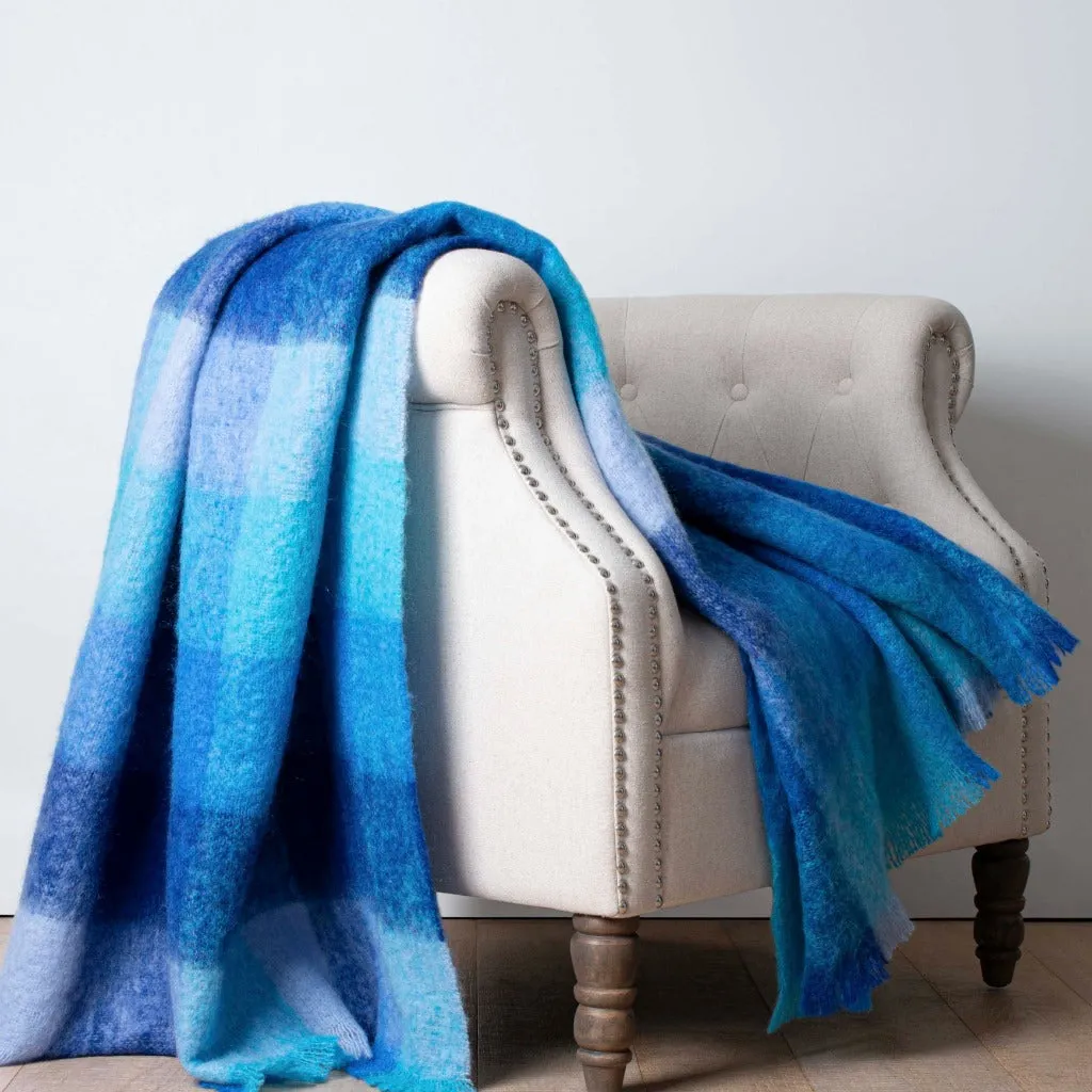 Roy's Blue Mohair Throw