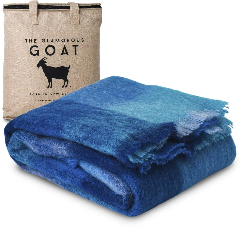 Roy's Blue Mohair Throw