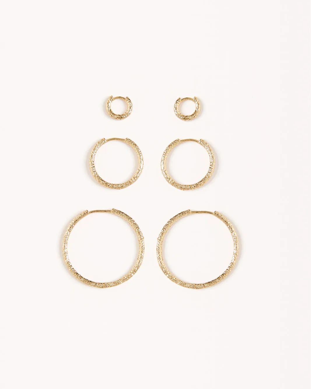 SEMARA EARRING 3 PACK - GOLD PLATED 18K