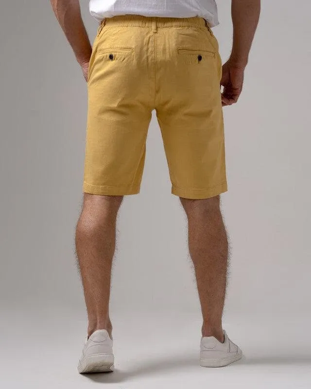 SLIM-FIT CHINO SHORT - MUSTARD