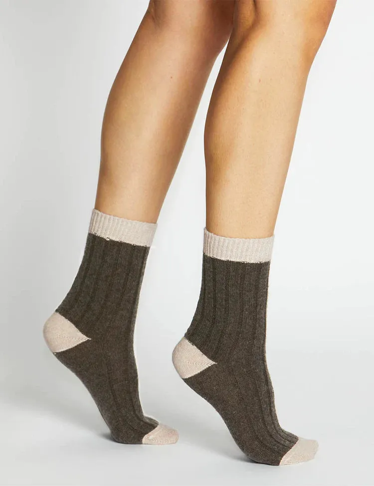 Sofia Two Tone Crew Sock