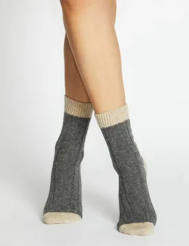 Sofia Two Tone Crew Sock