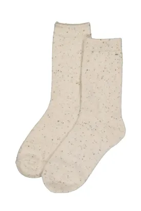 Speckled Wool Socks Ivory