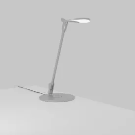 Splitty Pro Silver Contemporary LED Desk Lamp with Wireless Charging Base and USB Port