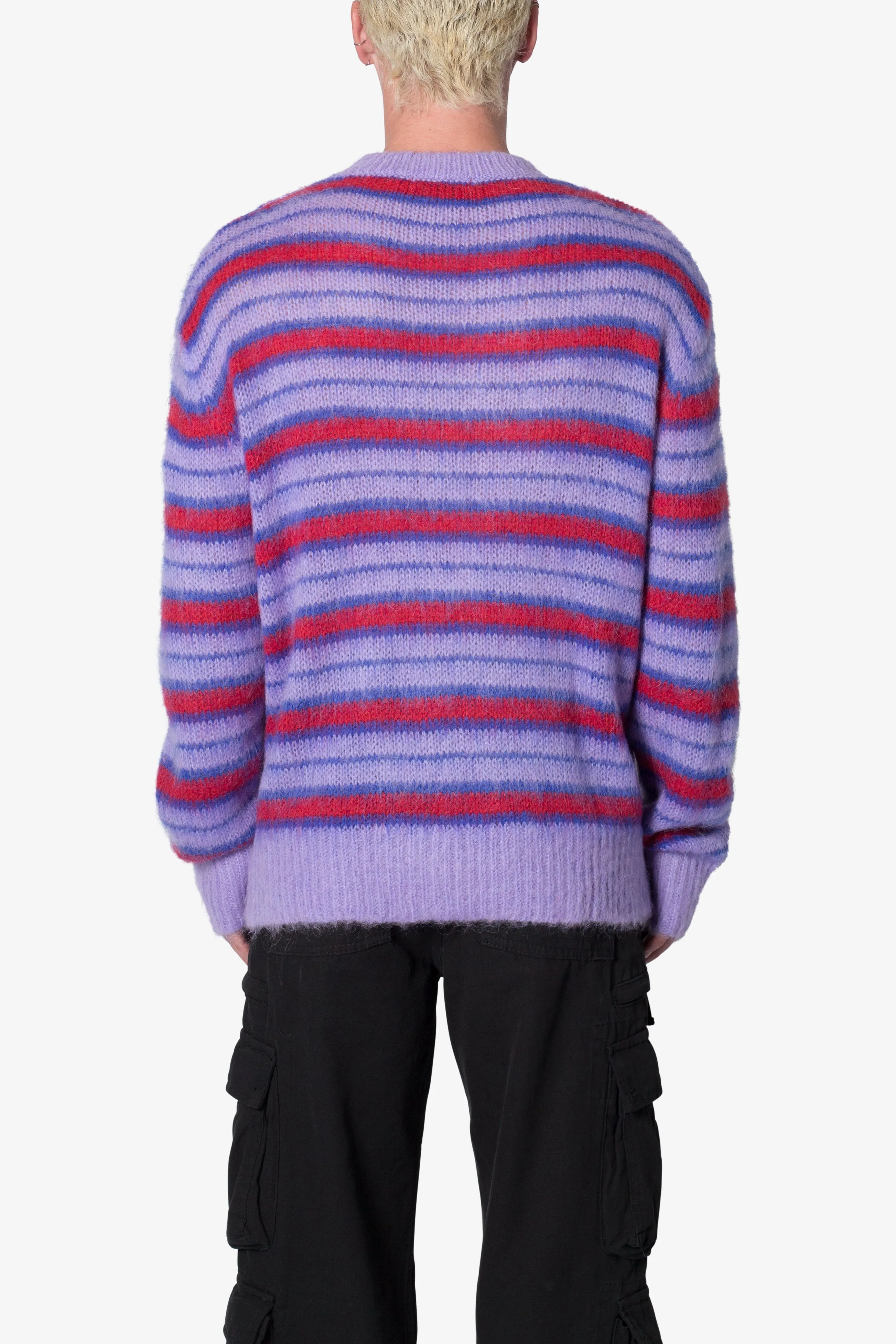 Striped Mohair Sweater - Purple