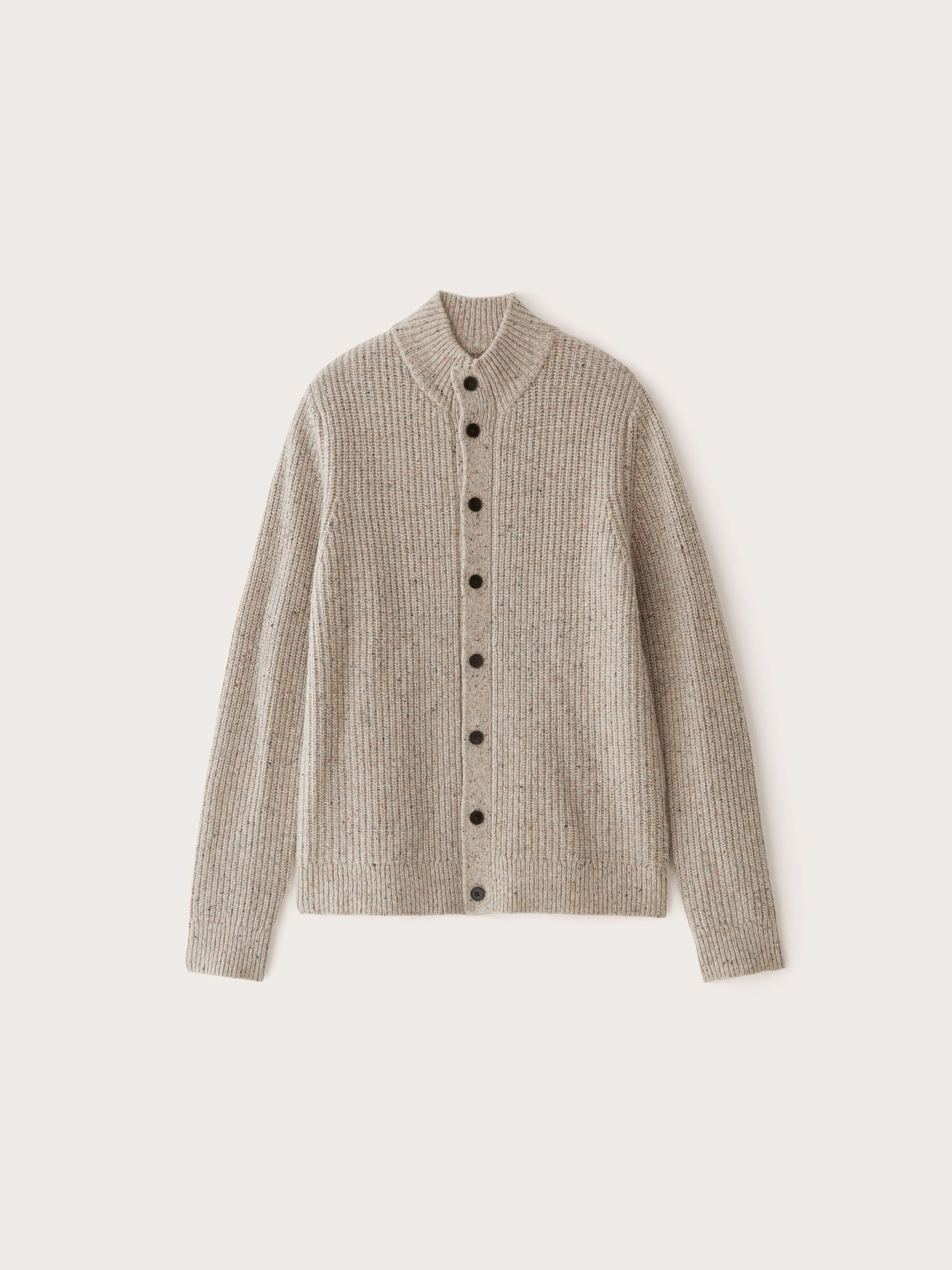 The Donegal Button-Up Sweater in Beige