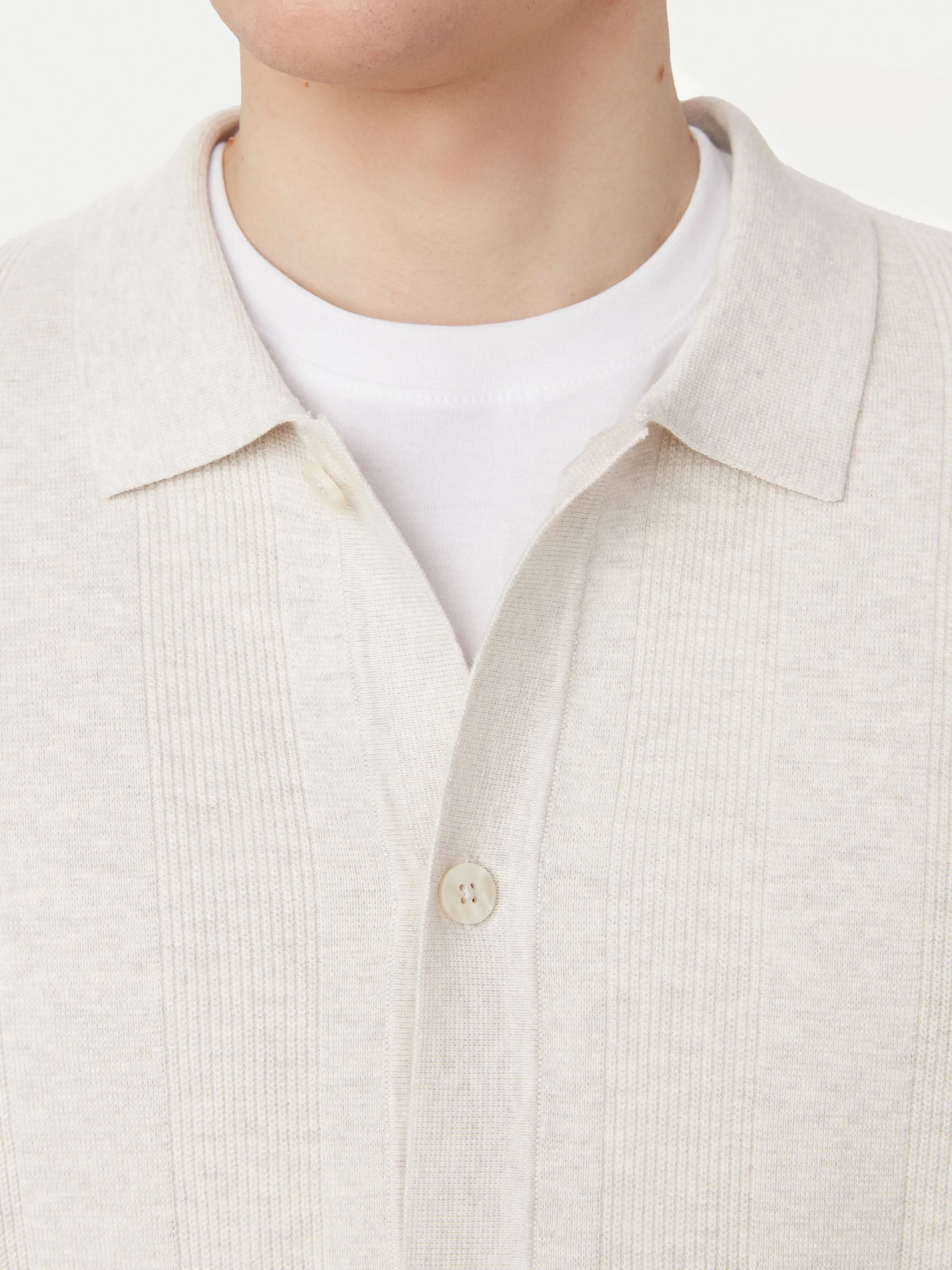 The Knit Overshirt in Cream