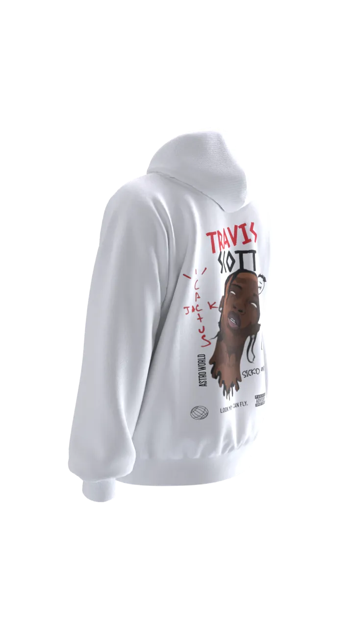 Travis Scott Oversized Hoodie 2 - White