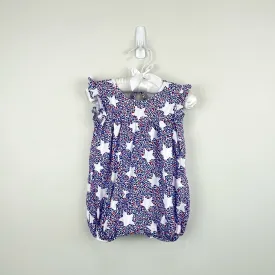 Vineyard Vines Pima Cotton Whale Stars Bubble Romper 6-12 Months