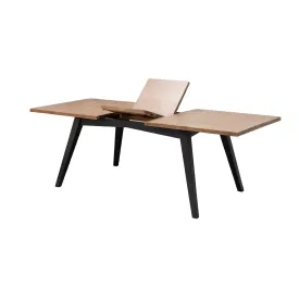 Viva Extension Dining Table - Sundried Wheat - Matte Black