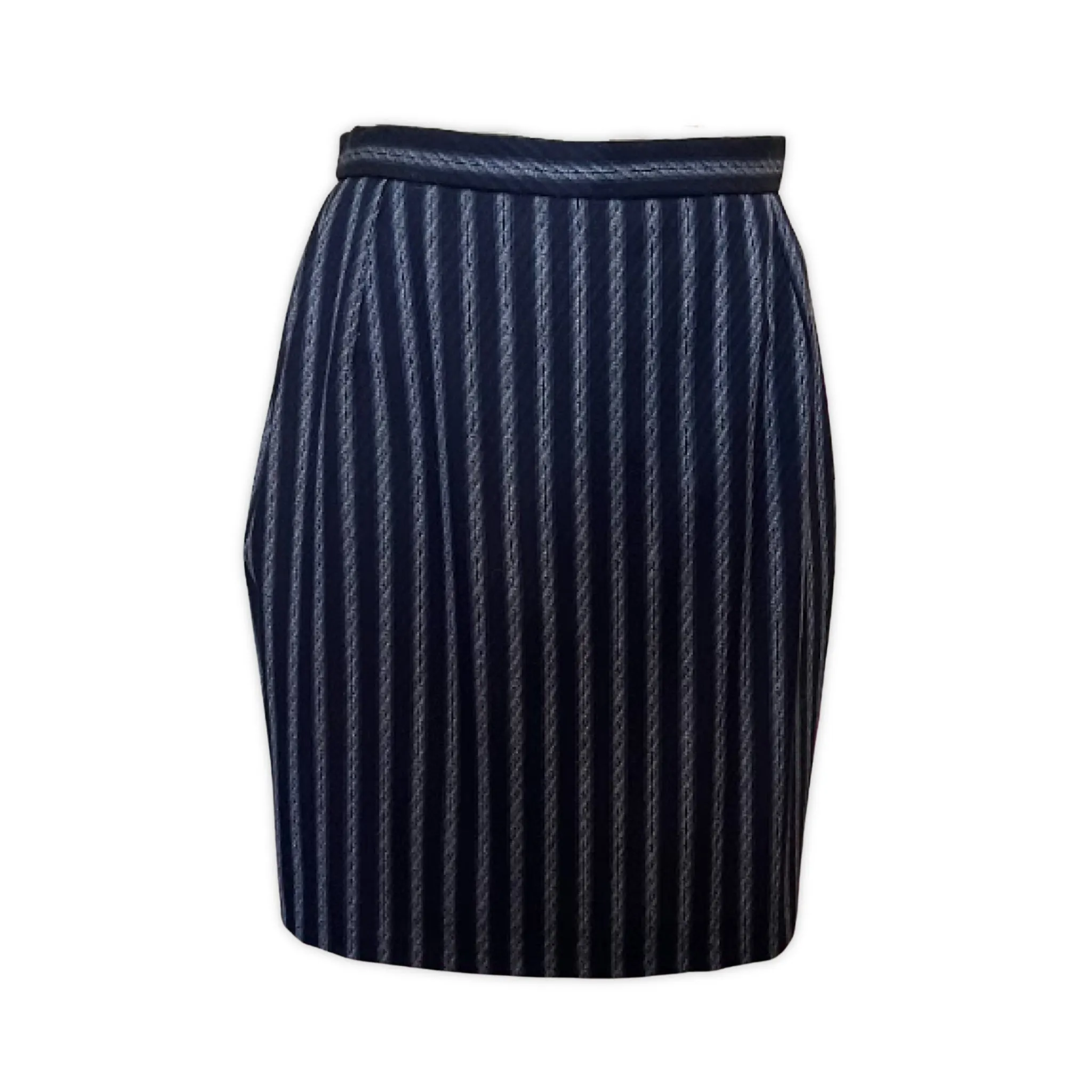 VIVIENNE WESTWOOD Navy Striped Skirt Suit | Size GB 12