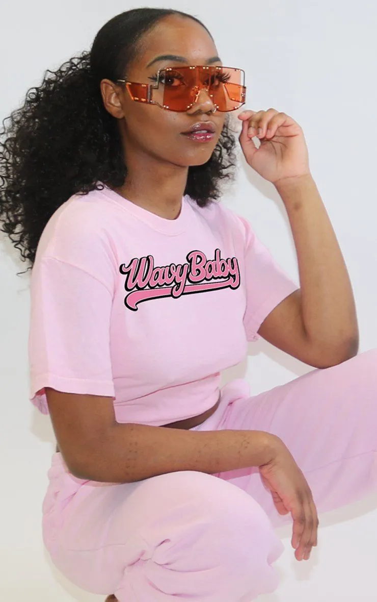 Wavy Baby Pink T-Shirt