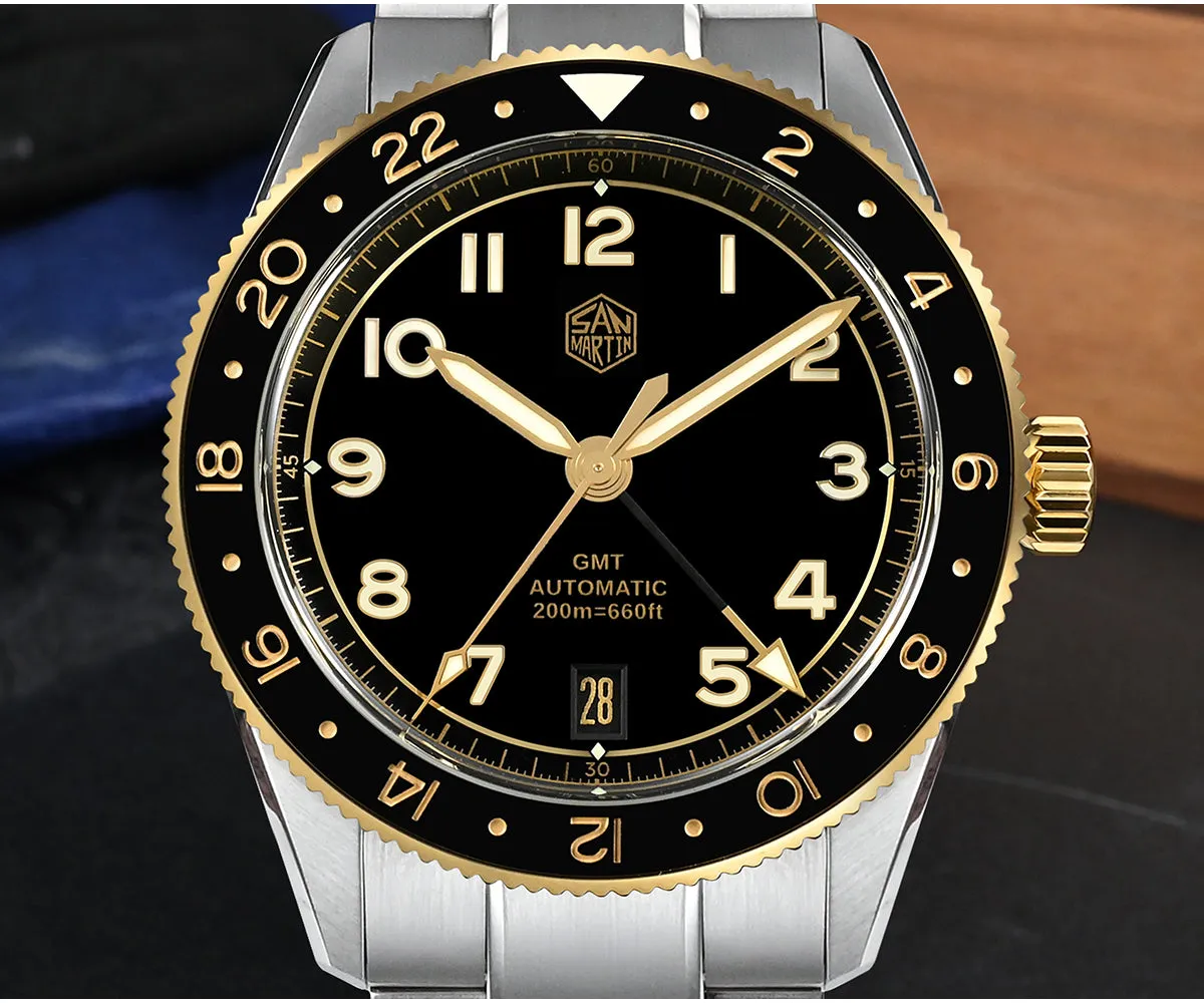 ★Weekly Deals★Watchdives x San Martin 38mm NH34 GMT Watch SN0140W