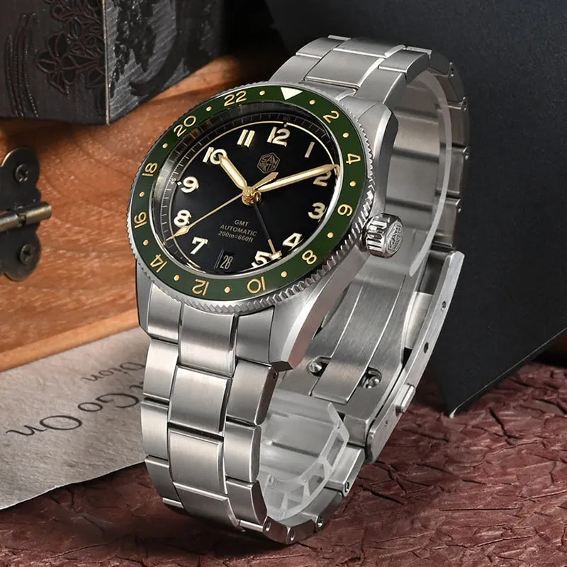 ★Weekly Deals★Watchdives x San Martin 38mm NH34 GMT Watch SN0140W