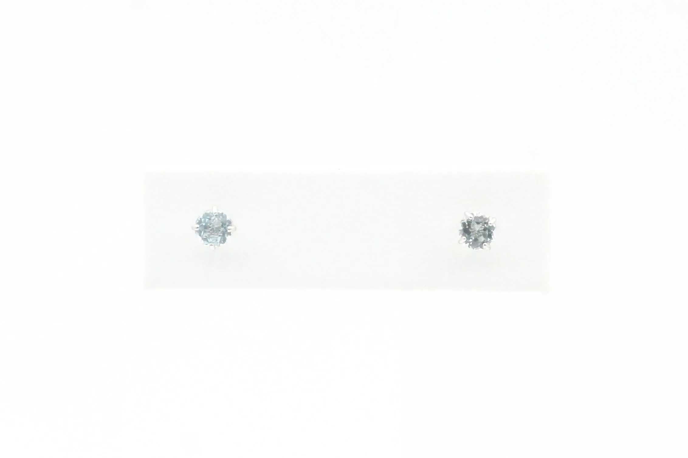 White Gold Aquamarine Earrings