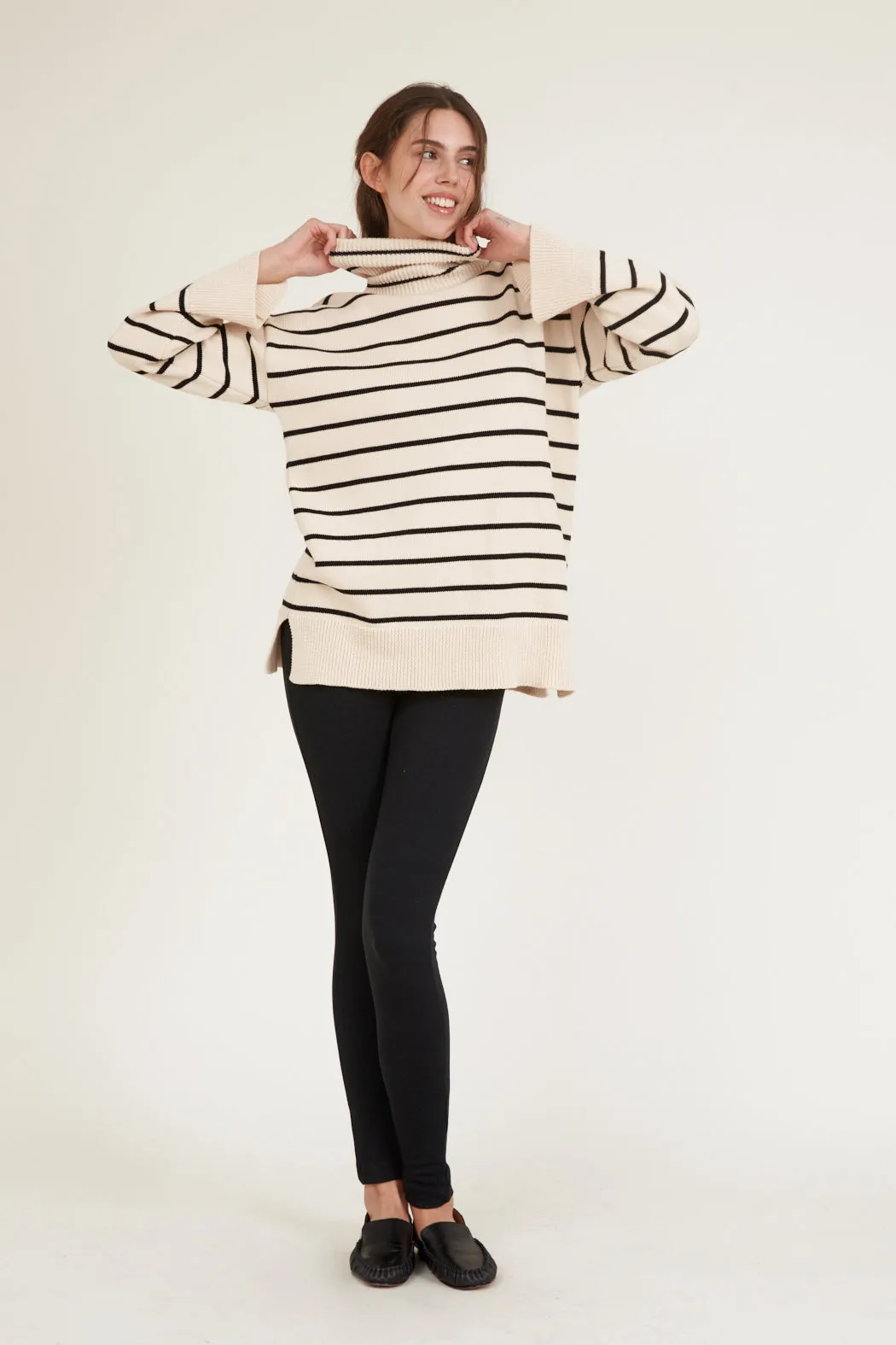 Winie T-Sweater - Birch/Black